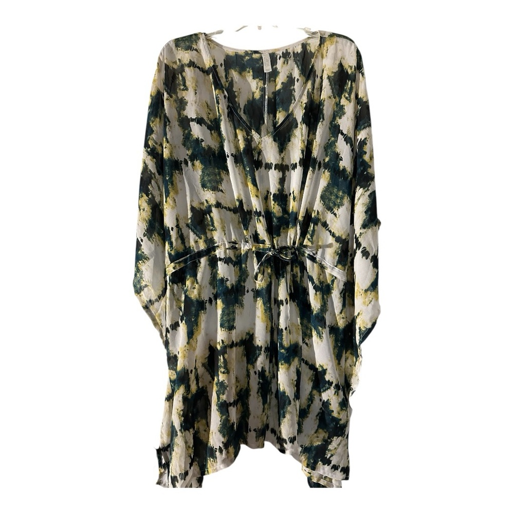 Cacique Green and Yellow Swim Coverup